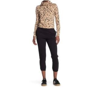 Black Jogger Pants Women's 9 Active Sweatpants Pull-On Tie Waist Cozy Comfy Fall